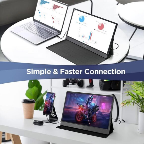 LIKE NEW 15.6″ Portable Monitor by KOORUI | Full HD Second Screen - Picture 4 of 5